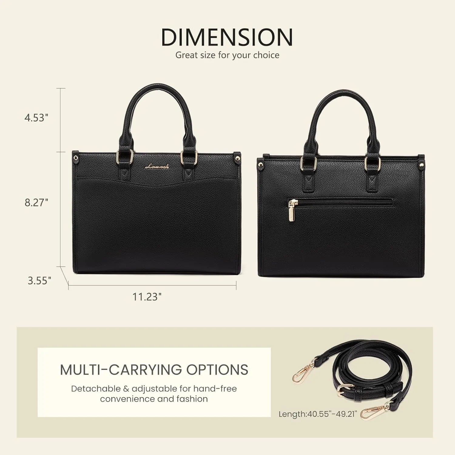 LOVEVOOK Purses for Women Purses and Handbags Tote Bag for Women Trendy Top Handle Satchel Crossbody Bag with Matching Clutch