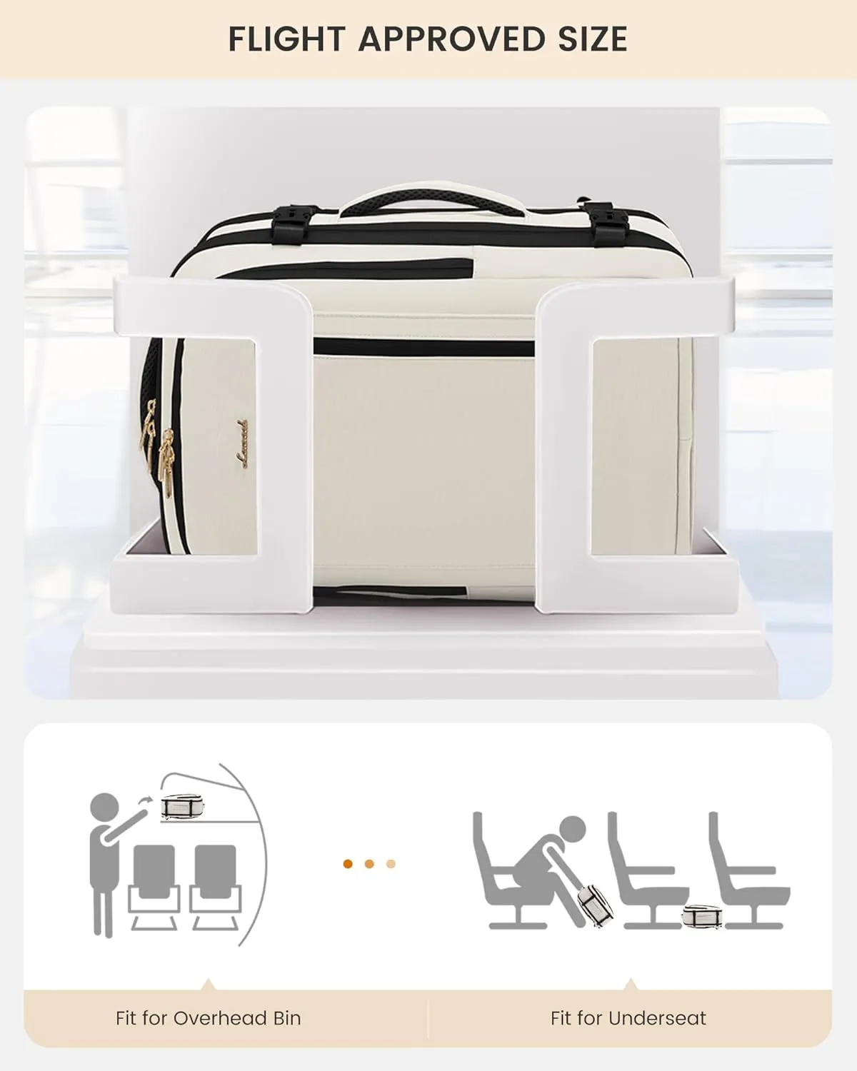 LOVEVOOK Travel Backpack For Women with Waist Strap, 40L Carry On Backpack Luggage Flight Approved,TSA Personal ltem Travel Bag Essentials Fits 17.3 Inch Laptop,Weekender Daypack with 3 Packing Cubes