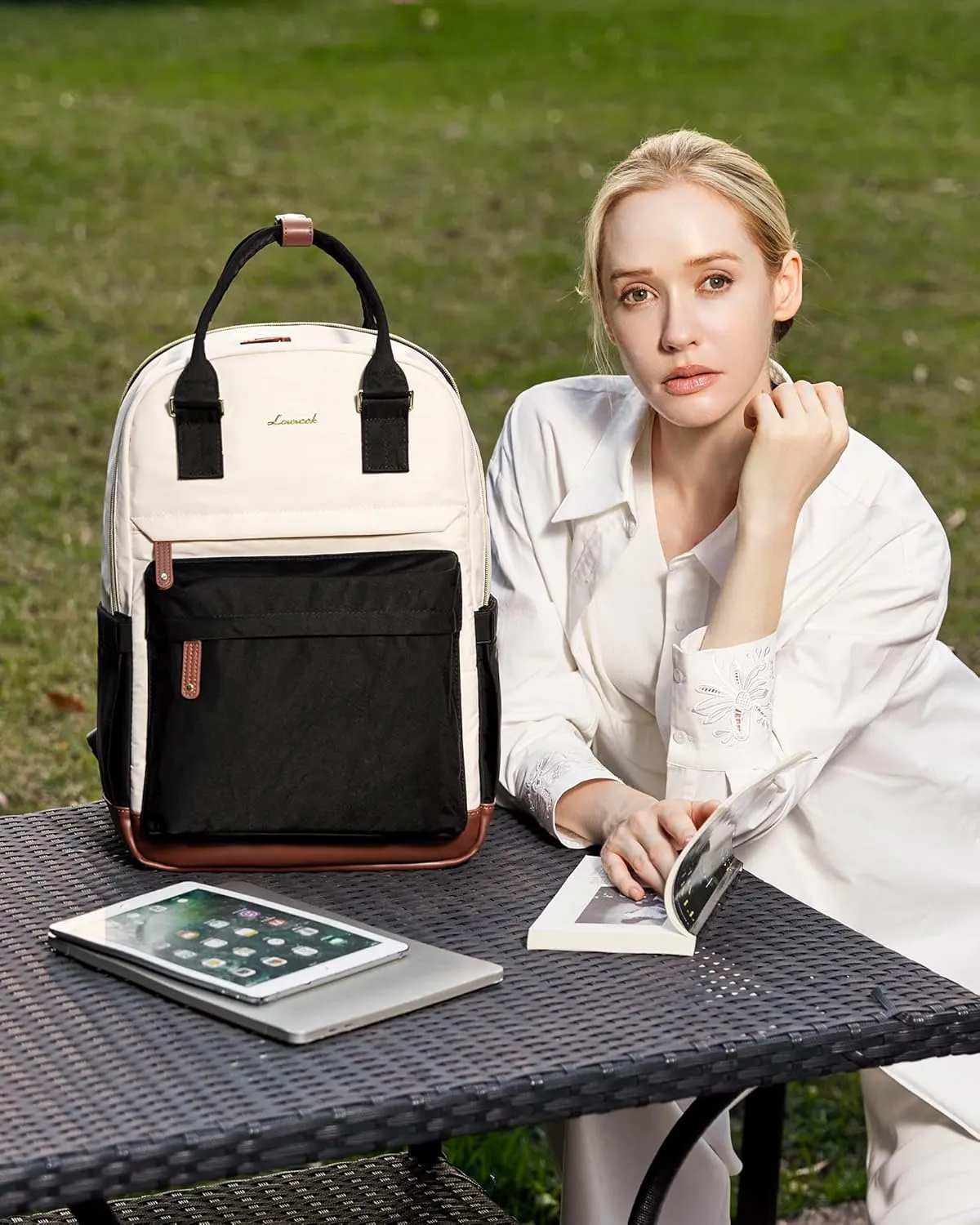 LOVEVOOK Travel Laptop Backpack Women, 17.3 Inch Anti-theft Laptop Bag with USB Port, Fashion Waterproof Computer Backpacks Teacher Nurse Backpack Purse for College School Work