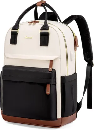 LOVEVOOK Travel Laptop Backpack Women, 17.3 Inch Anti-theft Laptop Bag with USB Port, Fashion Waterproof Computer Backpacks Teacher Nurse Backpack Purse for College School Work