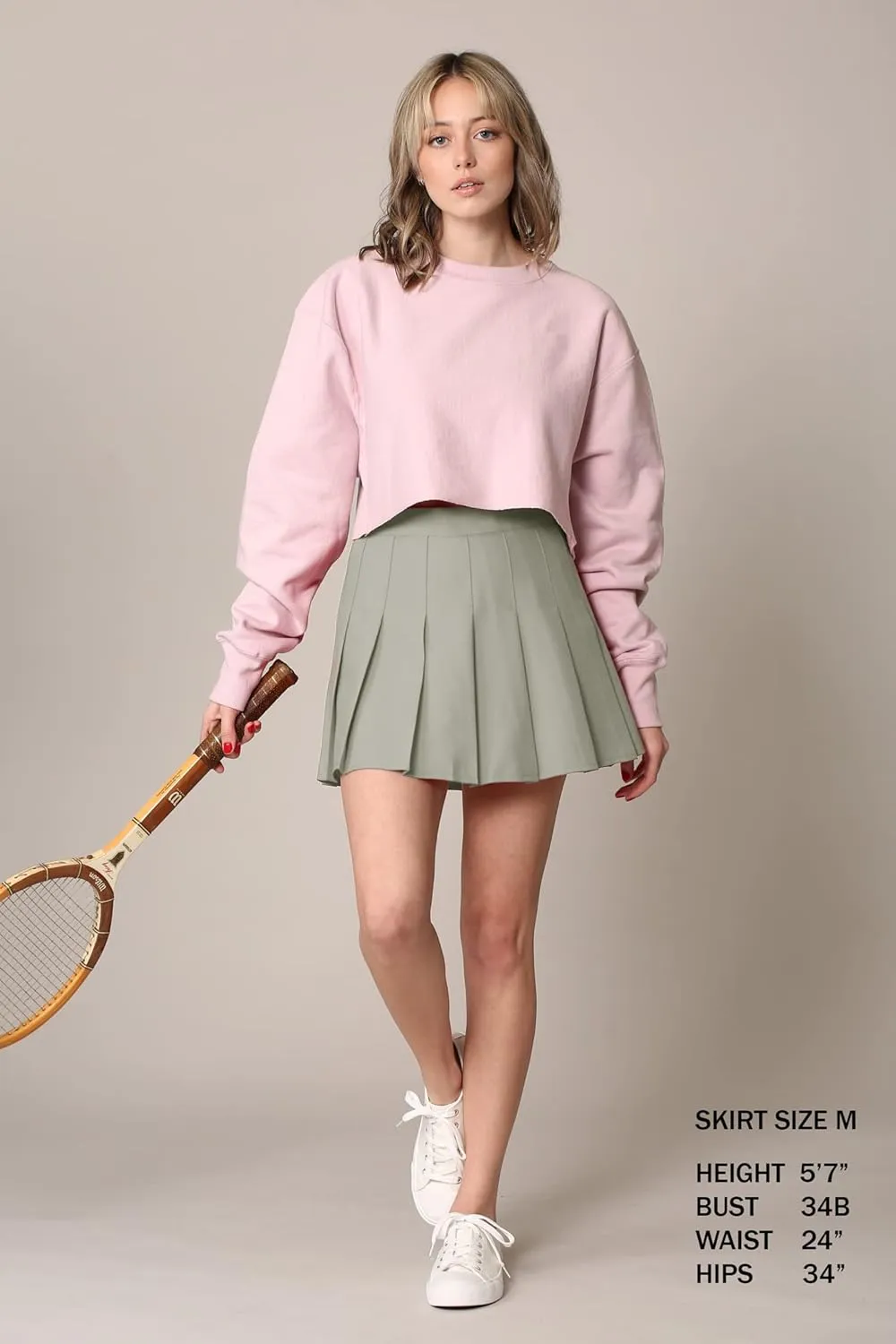 Made By Johnny Womens' Girls' High Waist Mini Plaid School Uniform Pleated Skater Tennis Skirt with Lining Shorts