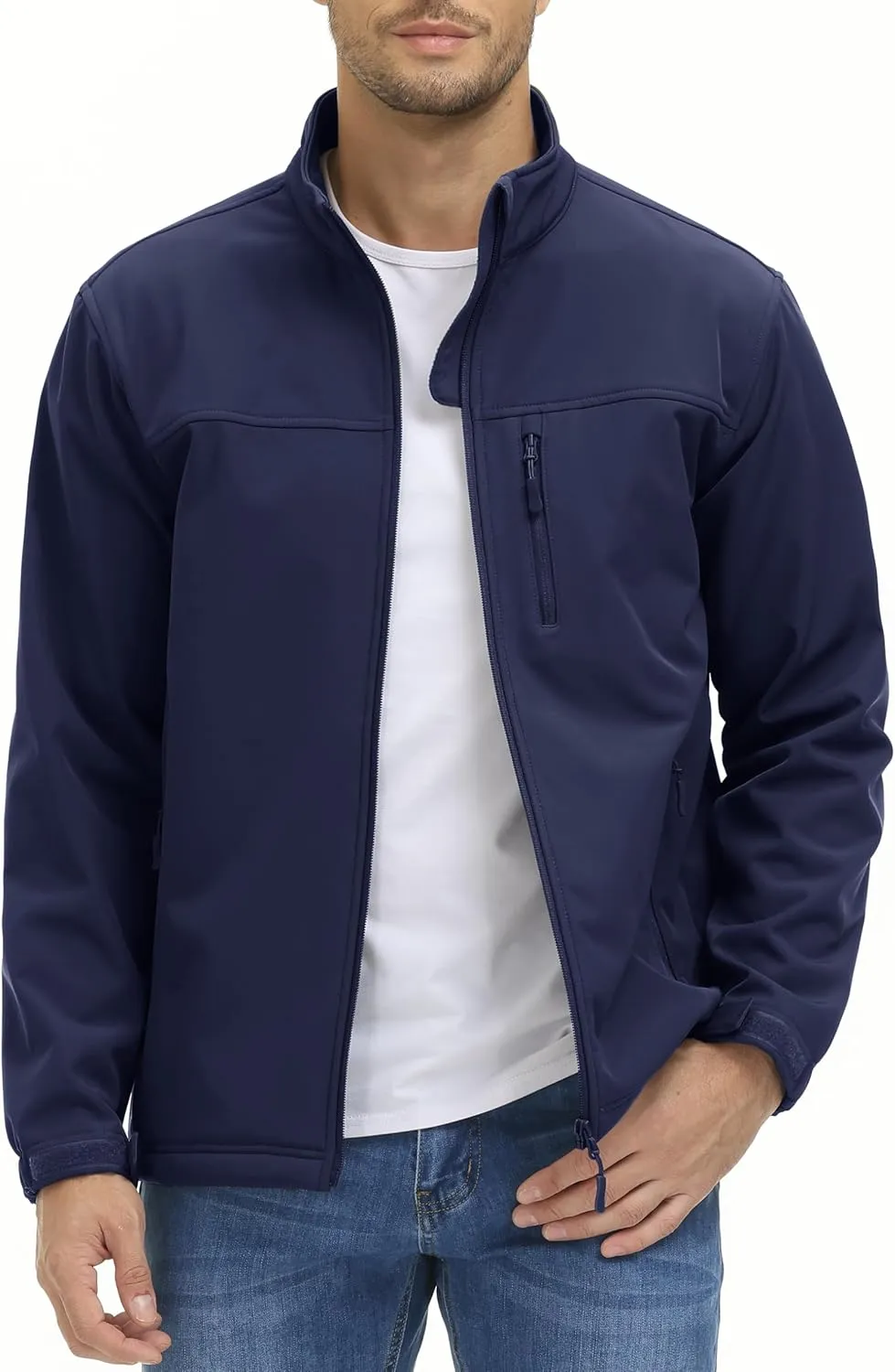 MAGCOMSEN Men's Tactical Jacket Fleece Lined Soft Shell Winter Jacket Lightweight Water Resistant Coats Outwear
