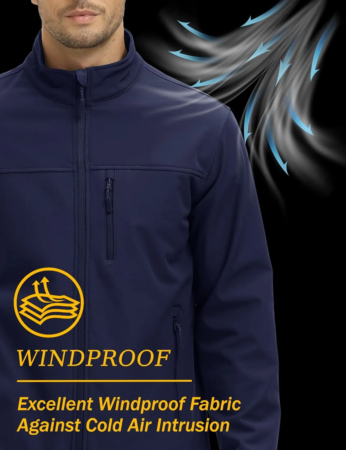 MAGCOMSEN Men's Tactical Jacket Fleece Lined Soft Shell Winter Jacket Lightweight Water Resistant Coats Outwear