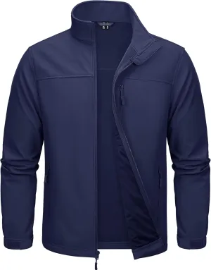 MAGCOMSEN Men's Tactical Jacket Fleece Lined Soft Shell Winter Jacket Lightweight Water Resistant Coats Outwear