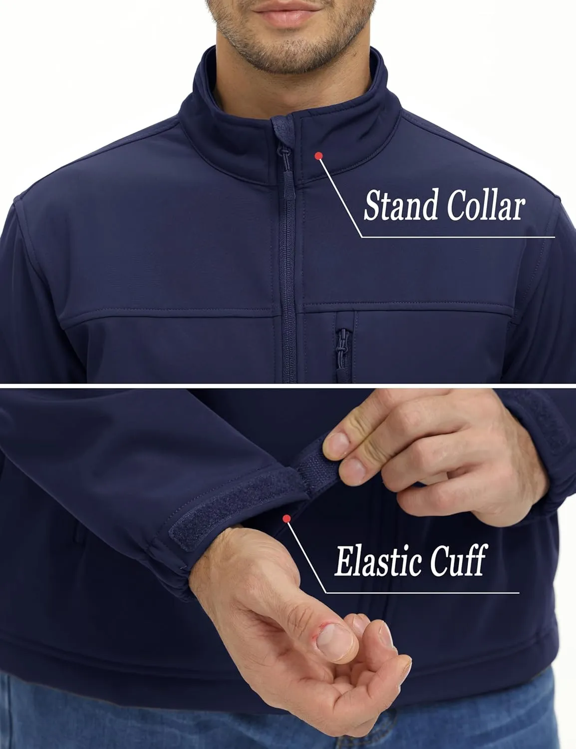 MAGCOMSEN Men's Tactical Jacket Fleece Lined Soft Shell Winter Jacket Lightweight Water Resistant Coats Outwear