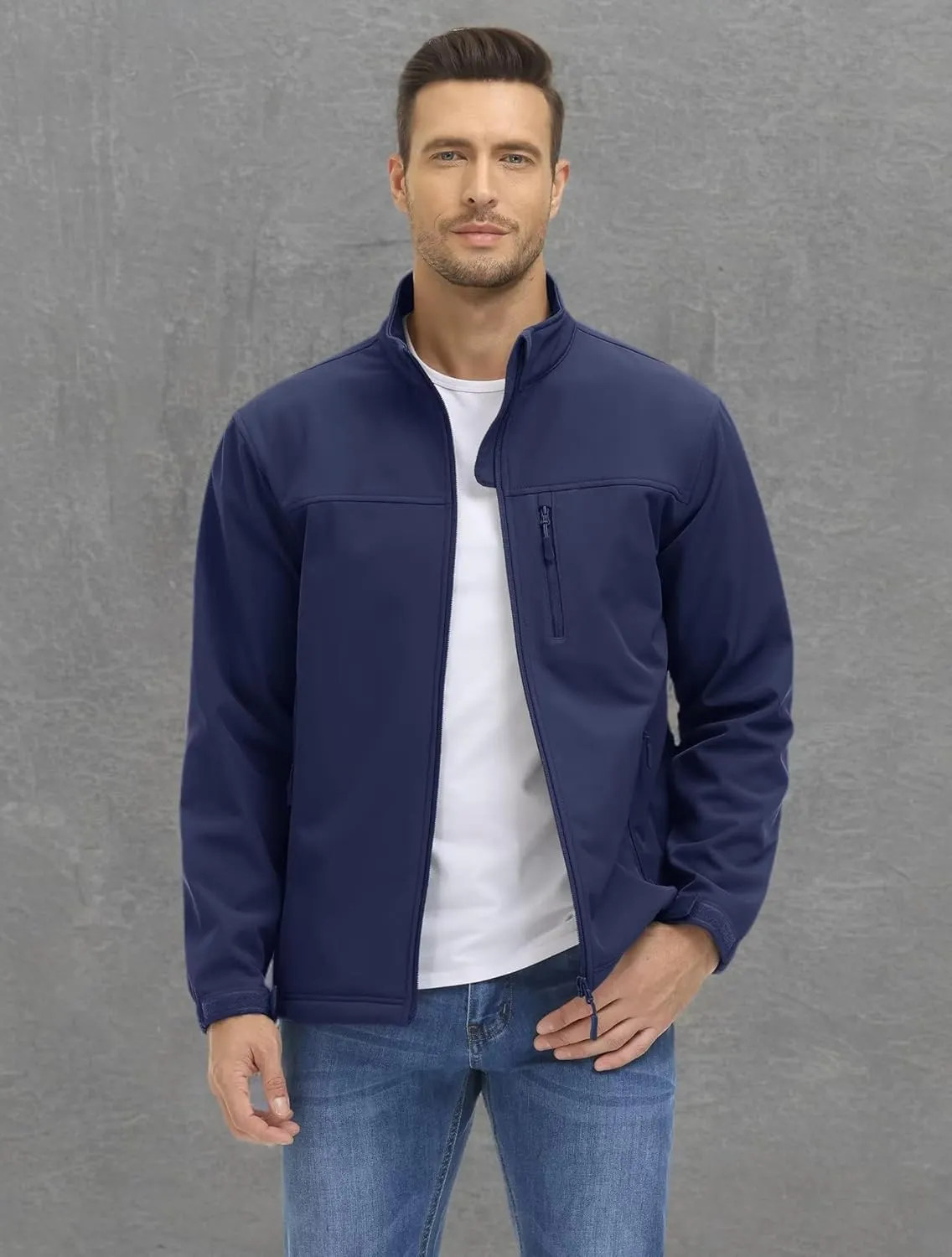 MAGCOMSEN Men's Tactical Jacket Fleece Lined Soft Shell Winter Jacket Lightweight Water Resistant Coats Outwear
