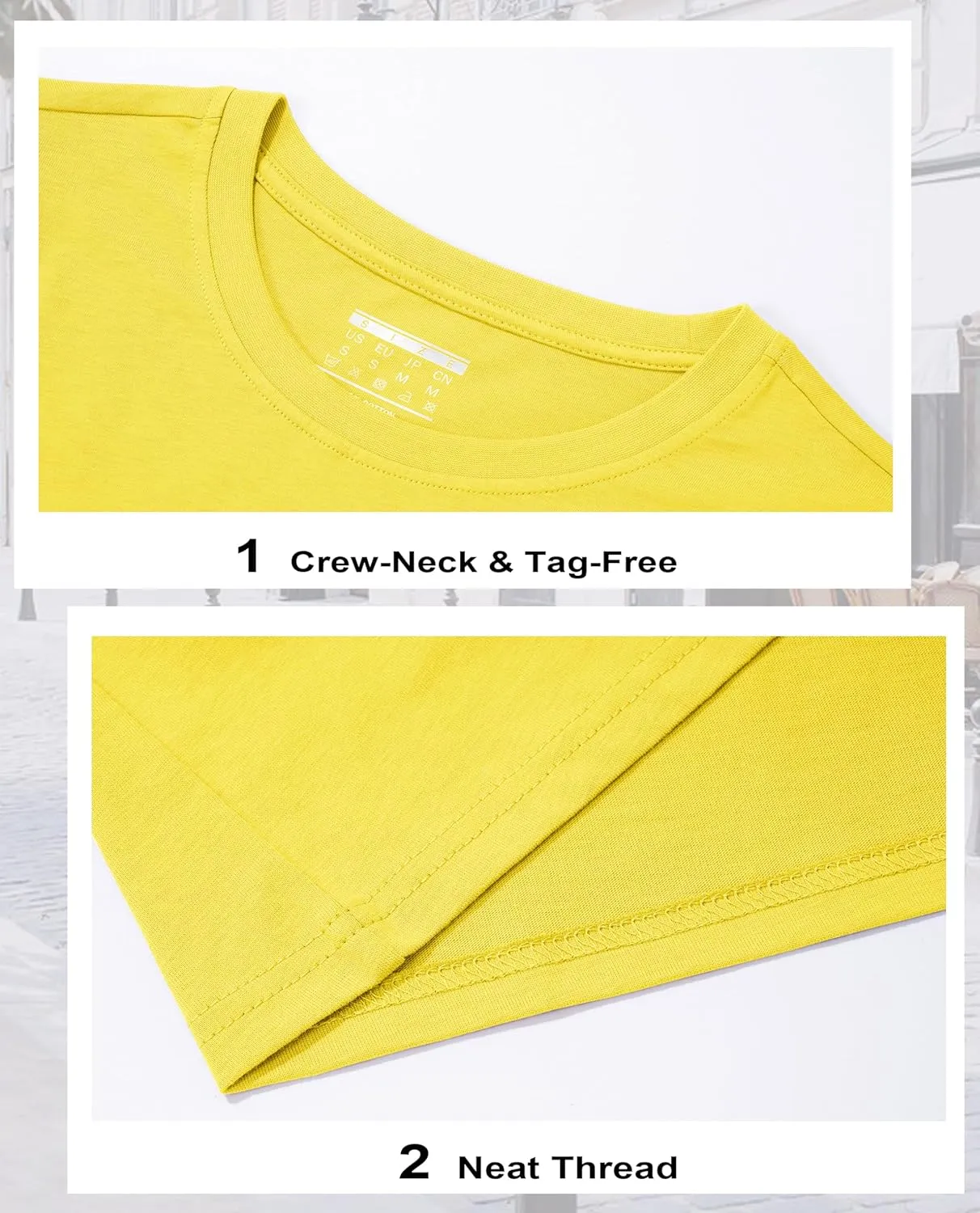 MAGCOMSEN Women's Cotton T-Shirts Short-Sleeve Shirts Crew-Neck Tops Classic-Fit Breathable Casual Summer Tees
