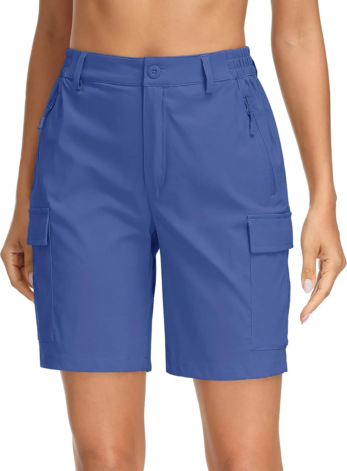 MAGCOMSEN Women's Hiking Cargo Shorts Quick Dry Lightweight 7 Inch Golf Athlectic Casual Trendy Shorts with 5 Pockets