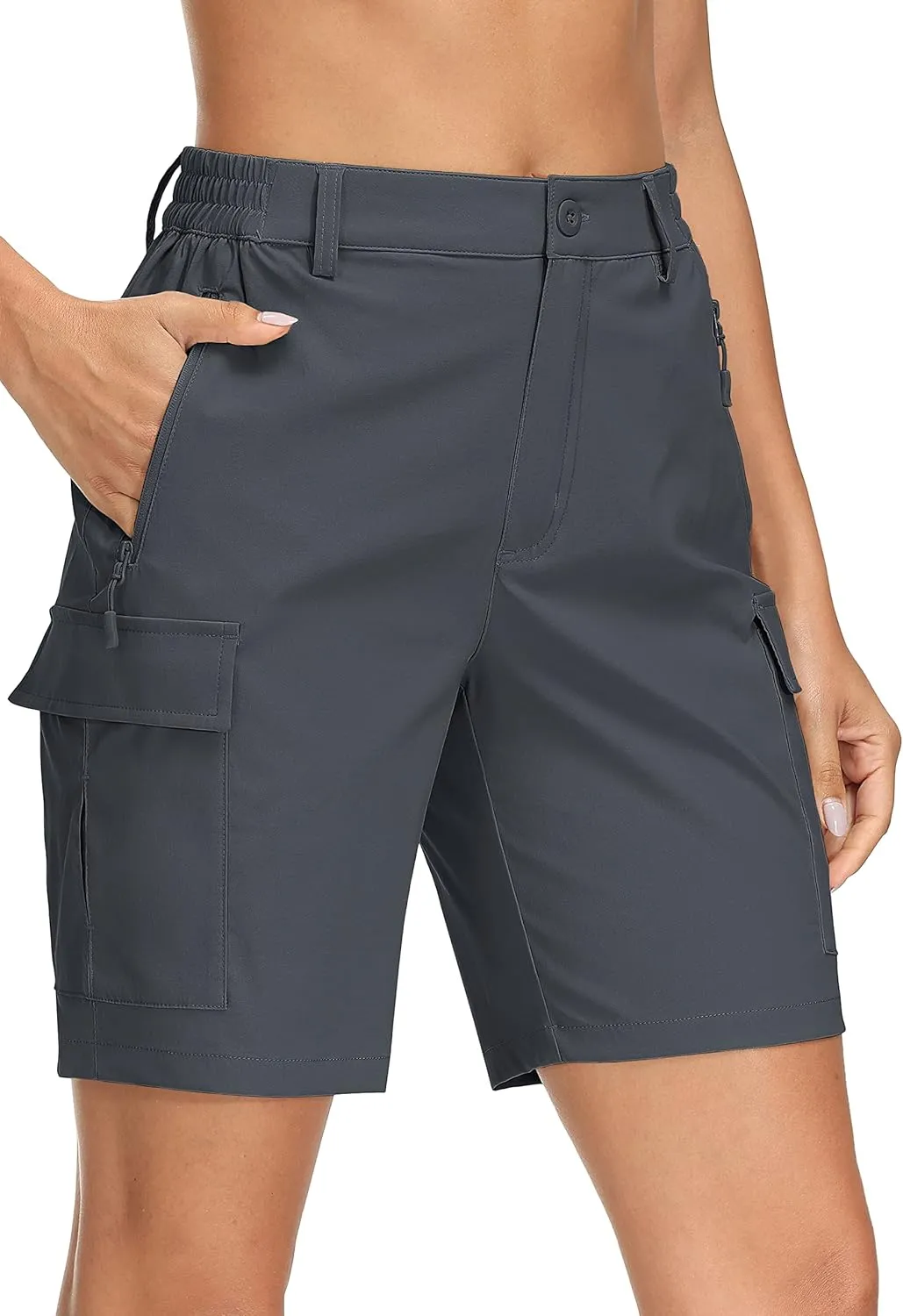 MAGCOMSEN Women's Hiking Cargo Shorts Quick Dry Lightweight 7 Inch Golf Athlectic Casual Trendy Shorts with 5 Pockets