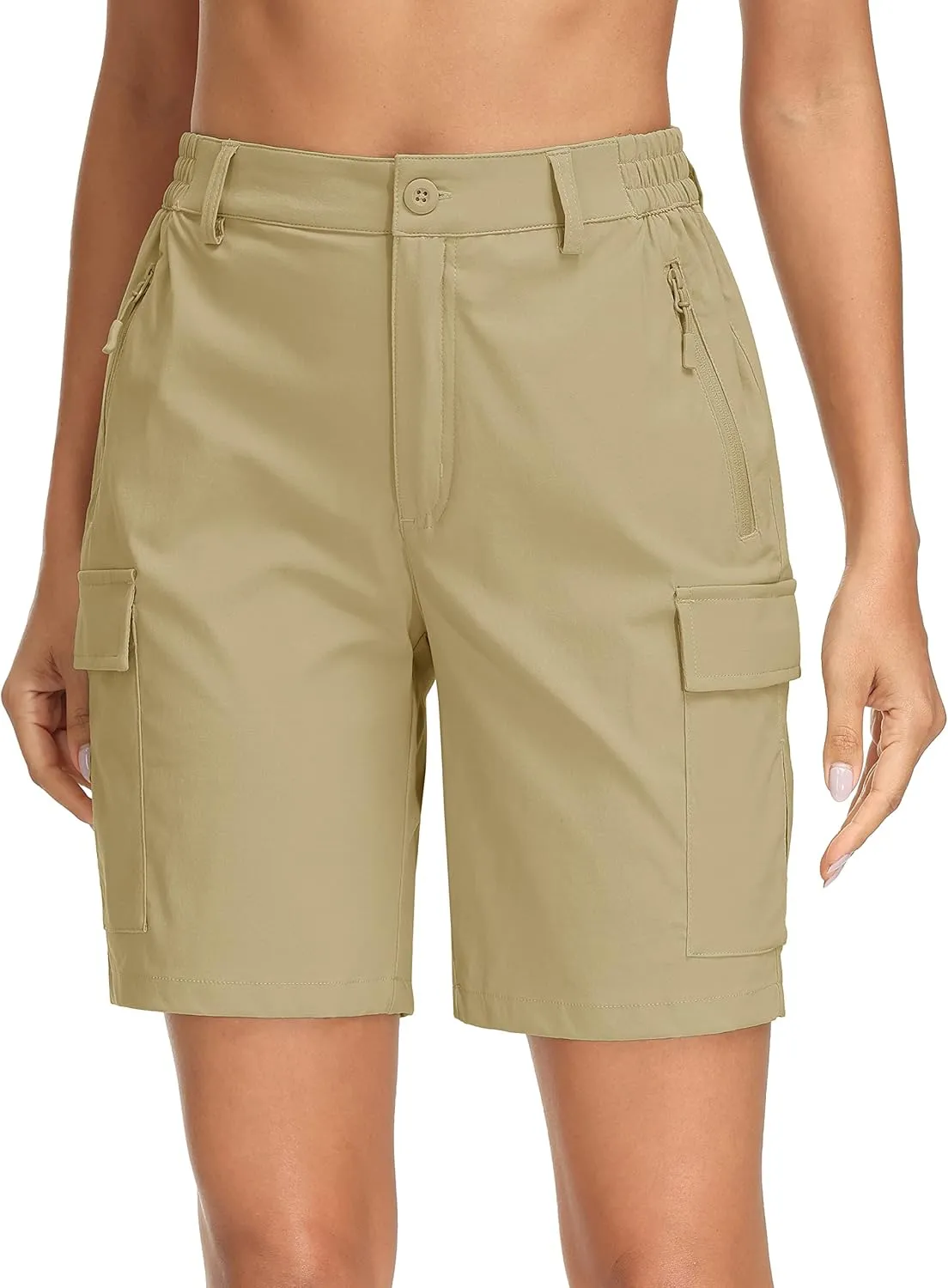MAGCOMSEN Women's Hiking Cargo Shorts Quick Dry Lightweight 7 Inch Golf Athlectic Casual Trendy Shorts with 5 Pockets