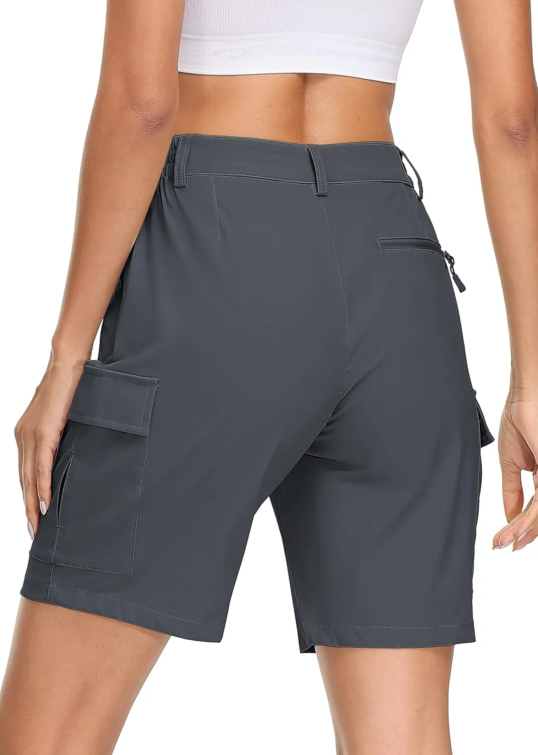 MAGCOMSEN Women's Hiking Cargo Shorts Quick Dry Lightweight 7 Inch Golf Athlectic Casual Trendy Shorts with 5 Pockets