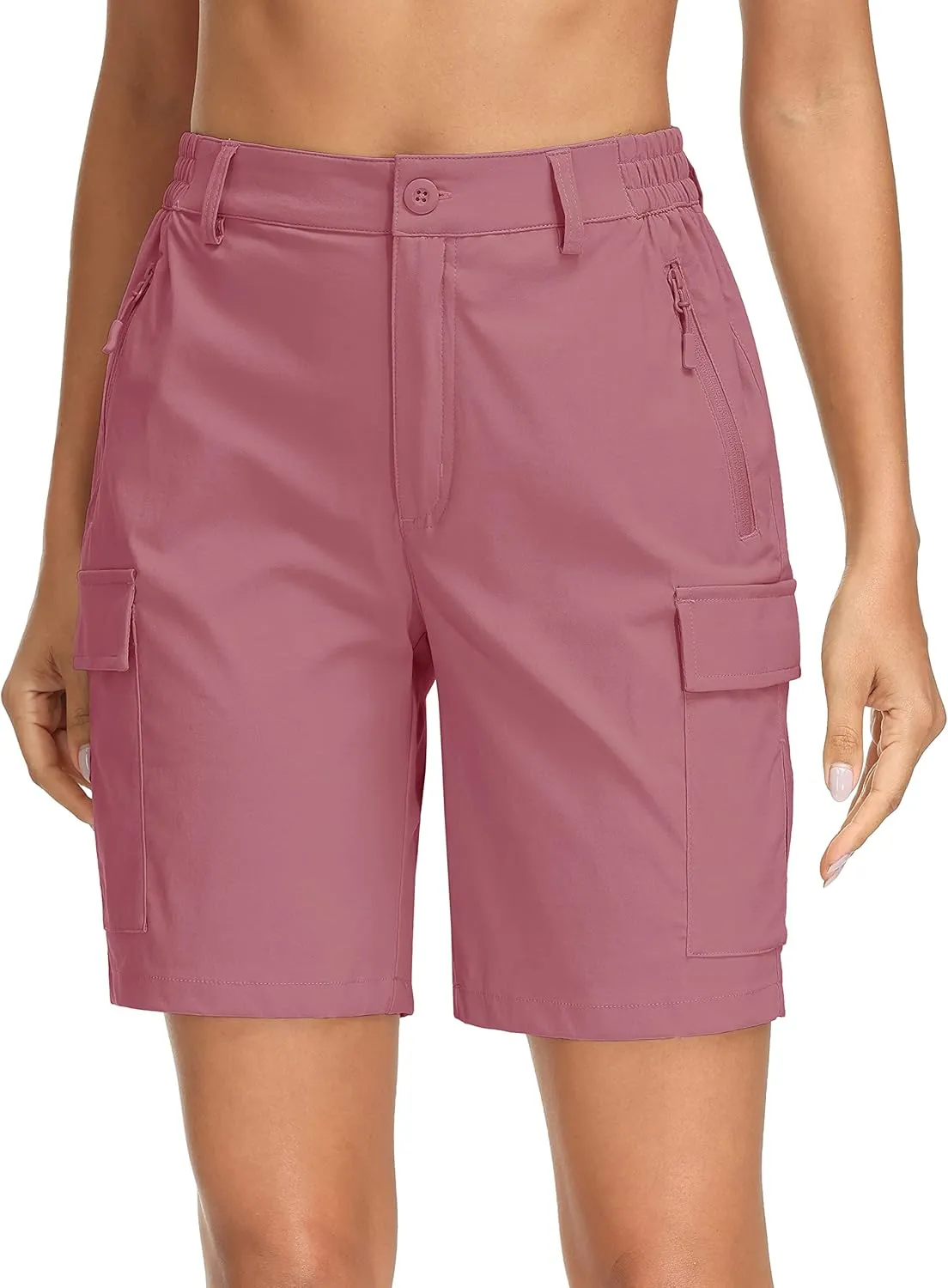 MAGCOMSEN Women's Hiking Cargo Shorts Quick Dry Lightweight 7 Inch Golf Athlectic Casual Trendy Shorts with 5 Pockets