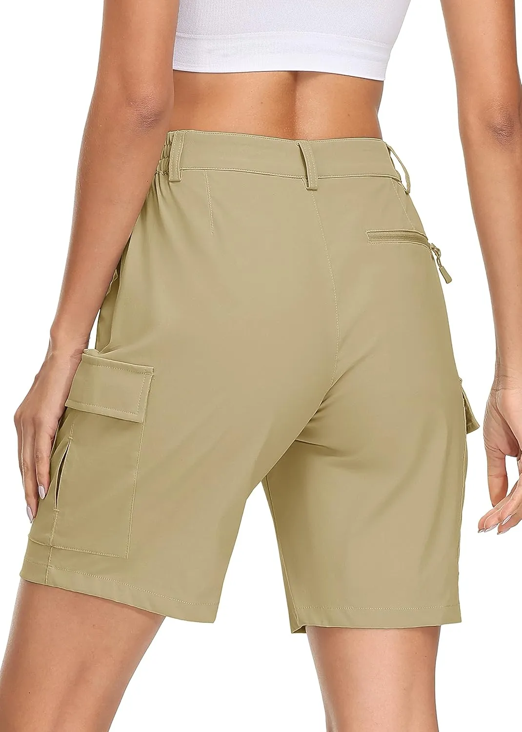 MAGCOMSEN Women's Hiking Cargo Shorts Quick Dry Lightweight 7 Inch Golf Athlectic Casual Trendy Shorts with 5 Pockets
