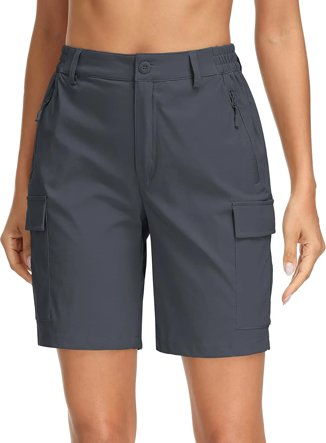MAGCOMSEN Women's Hiking Cargo Shorts Quick Dry Lightweight 7 Inch Golf Athlectic Casual Trendy Shorts with 5 Pockets