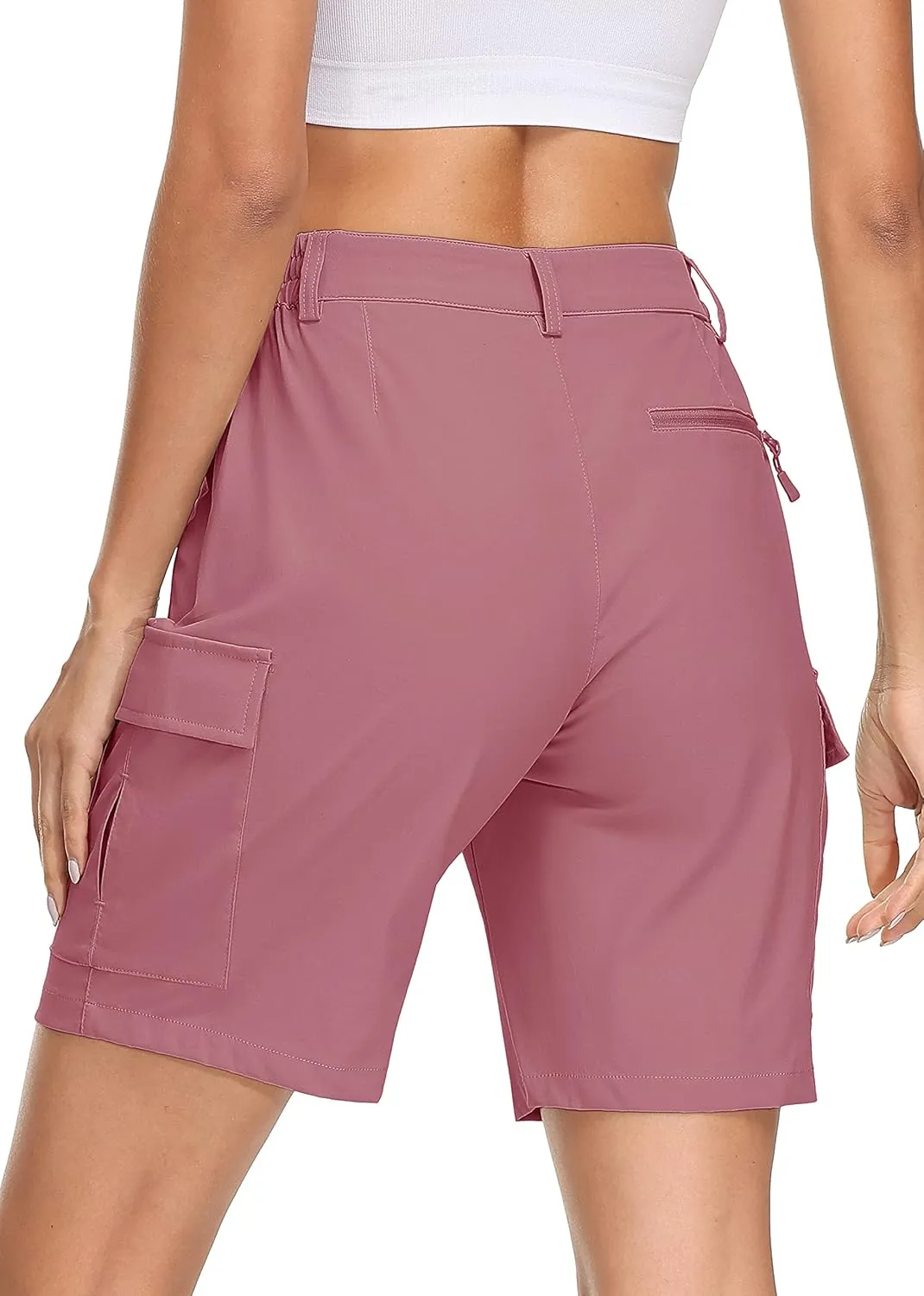 MAGCOMSEN Women's Hiking Cargo Shorts Quick Dry Lightweight 7 Inch Golf Athlectic Casual Trendy Shorts with 5 Pockets
