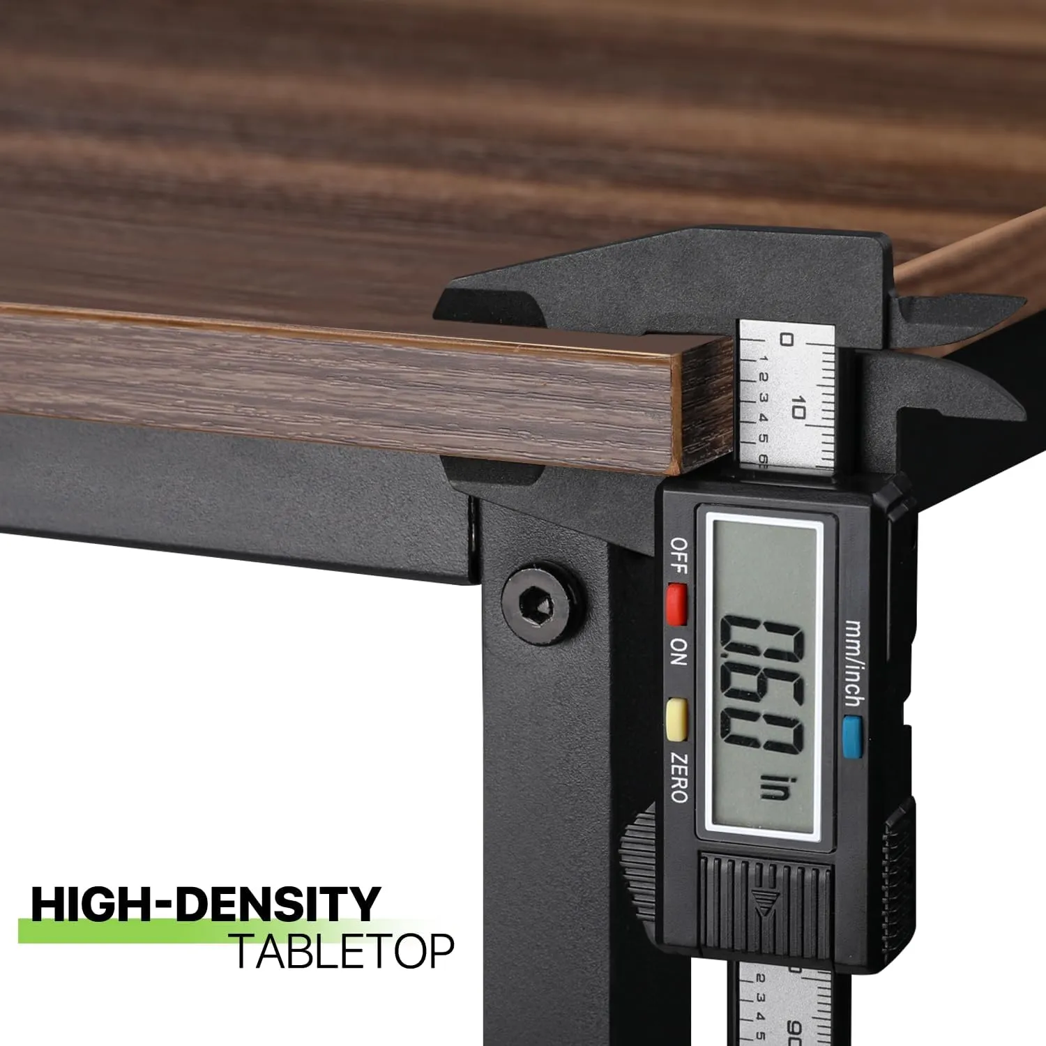 Magshion 40-Inch Computer Desk, Home Office Writing Study Desk with Storage Bag, Modern Simple Laptop Table, Brown