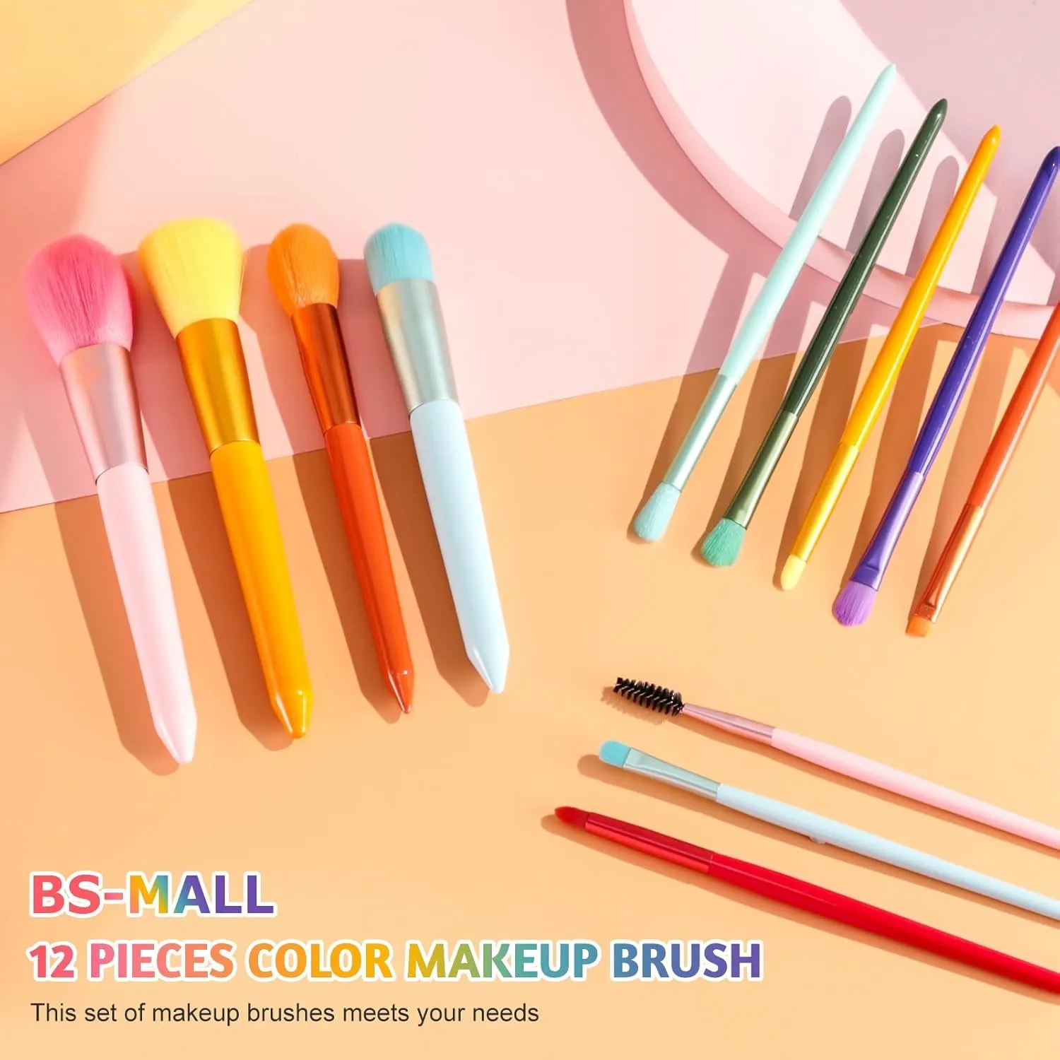 Makeup Brushes Colorful 12 Pcs Makeup Brush Set Foudation Concealer Blush Eyeshadow Brush
