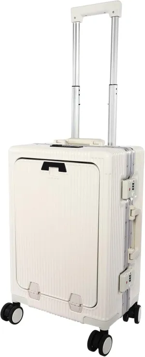 Maletas de Viaje, 22x14x9 Hardside Carry-On Luggage, 20-Inch Spinner Suitcase with TSA Lock, Lightweight PC   ABS Material, USB Port for Business & Travel