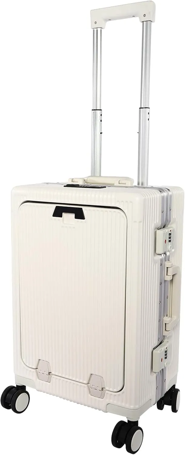 Maletas de Viaje, 22x14x9 Hardside Carry-On Luggage, 20-Inch Spinner Suitcase with TSA Lock, Lightweight PC   ABS Material, USB Port for Business & Travel