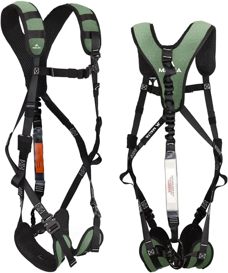 Malta Hunting Safety Youth Ultralight Safety Harness Set with Climbing Strap, Tree Strap, Deer Drag/Suspension Relief Strap