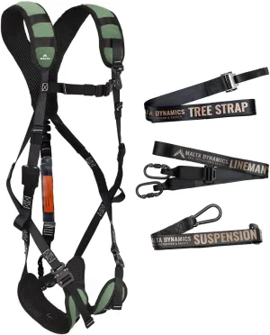 Malta Hunting Safety Youth Ultralight Safety Harness Set with Climbing Strap, Tree Strap, Deer Drag/Suspension Relief Strap