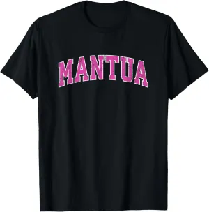 Mantua New Jersey NJ Vintage Sports Design Pink Design T-Shirt