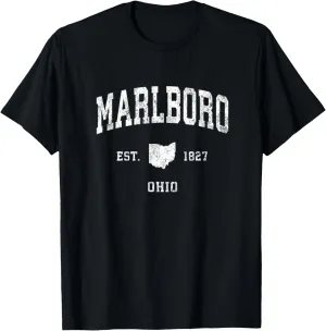 Marlboro Ohio OH Vintage Athletic Sports Design T-Shirt