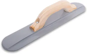 MARSHALLTOWN Round End Magnesium Hand Float, 16 Inch x 3-1/8 Inch, Standard Wooden Handle, Eliminates Float Marks, Provides Smooth Finish, Made in the USA, Concrete Float, 143