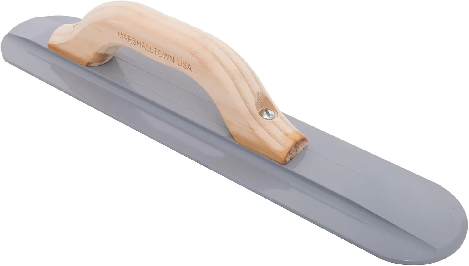 MARSHALLTOWN Round End Magnesium Hand Float, 16 Inch x 3-1/8 Inch, Standard Wooden Handle, Eliminates Float Marks, Provides Smooth Finish, Made in the USA, Concrete Float, 143
