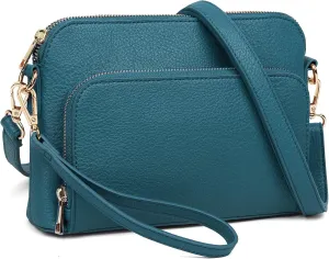 Marvolia Crossbody Bag for Women - PU Leather Shoulder Bag Trendy Small Crossbody Purse Bag for Travel Work Party