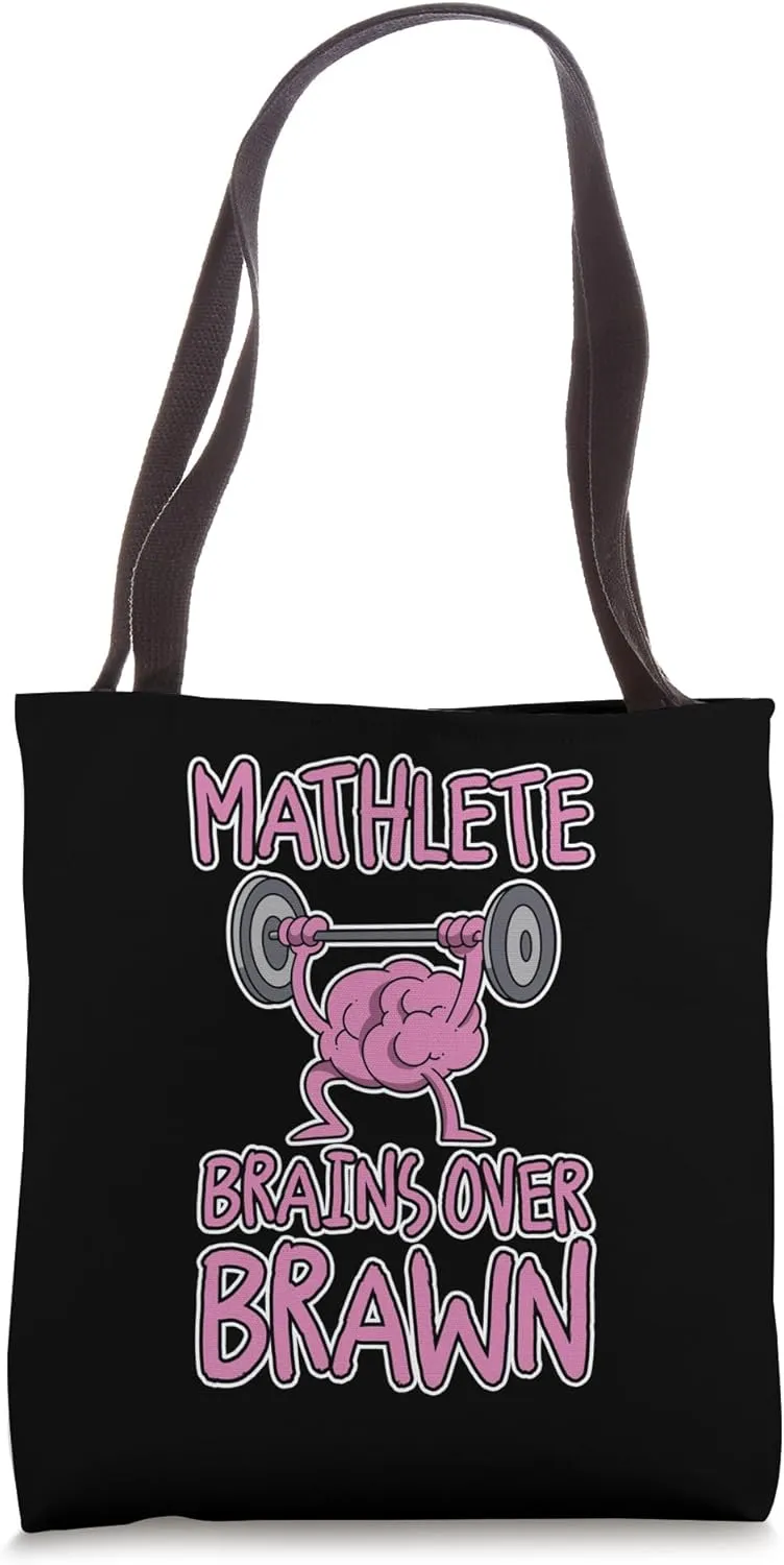Mathlete, Brains Over Brawn Smart Strong Nerd - Tote Bag