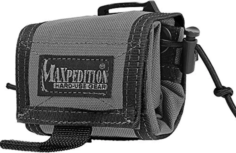 MAXPEDITION ROLLYPOLY® Folding Dump Pouch (Wolf Gray) 3x3x1.75