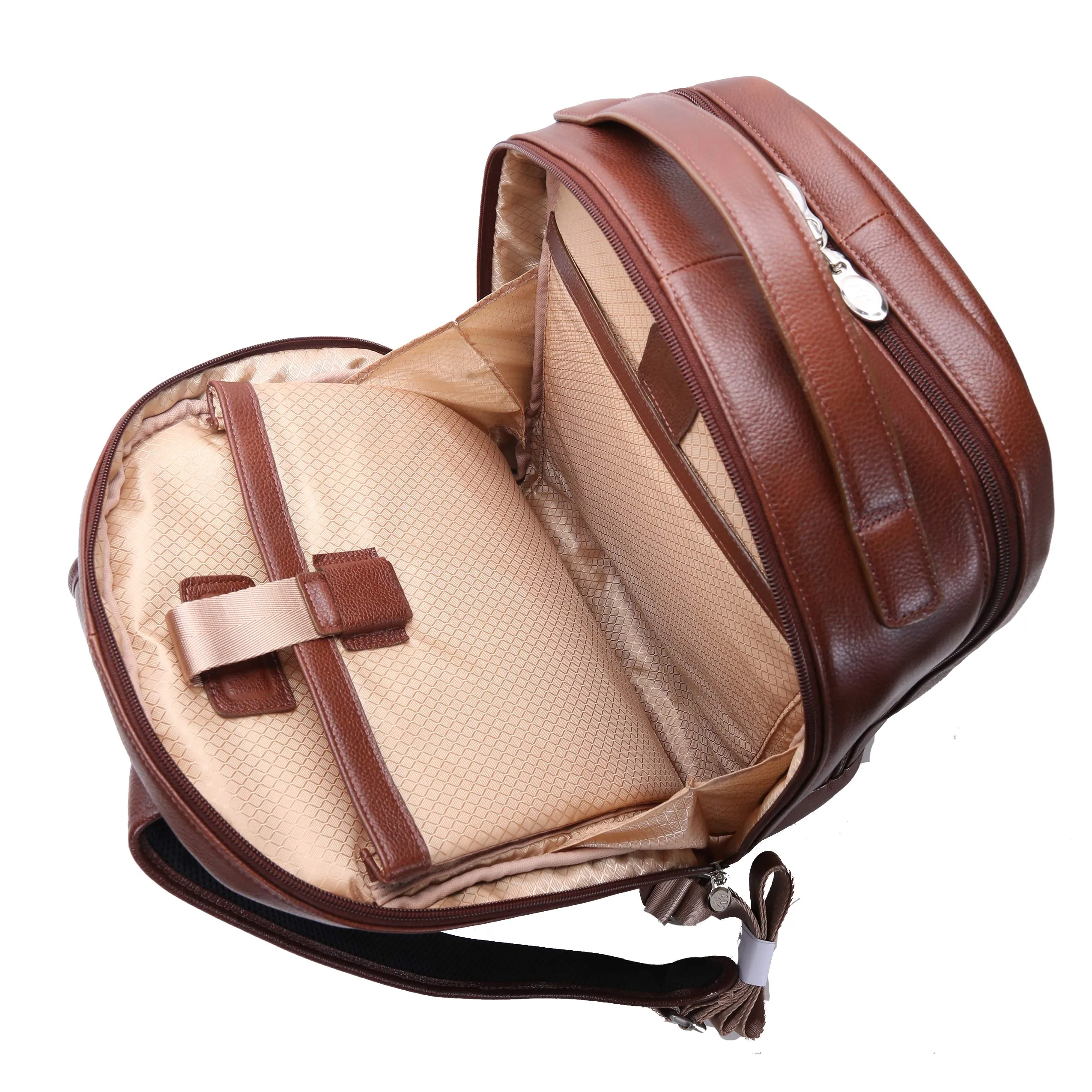 McKlein USA Parker 15" Leather Dual Compartment Laptop Backpack