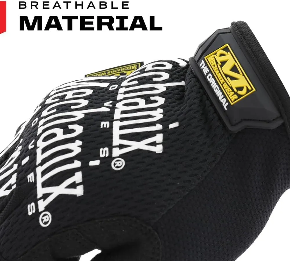 Mechanix Wear: The Original Work Glove with Secure Fit, Synthetic Leather Performance Gloves for Multi-Purpose Use, Durable, Touchscreen Capable Safety Gloves for Men (Black, Large)