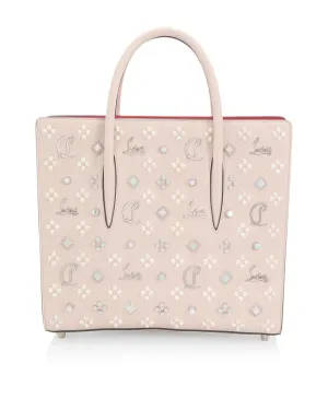 Medium Paloma Studded Leather Tote in Leche