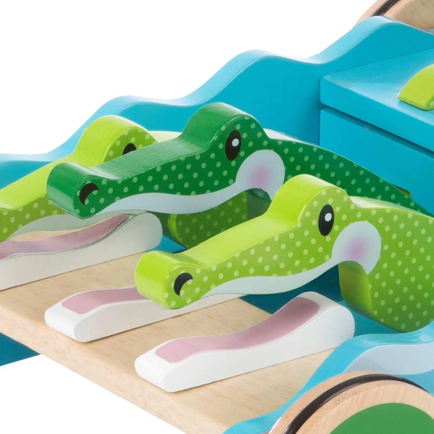 Melissa & Doug First Play Chomp and Clack Alligator Wooden Push Toy and Activity Walker - Pretend Play Developmental Baby Push Walker Toy For Toddlers Ages 1 , 1 EA