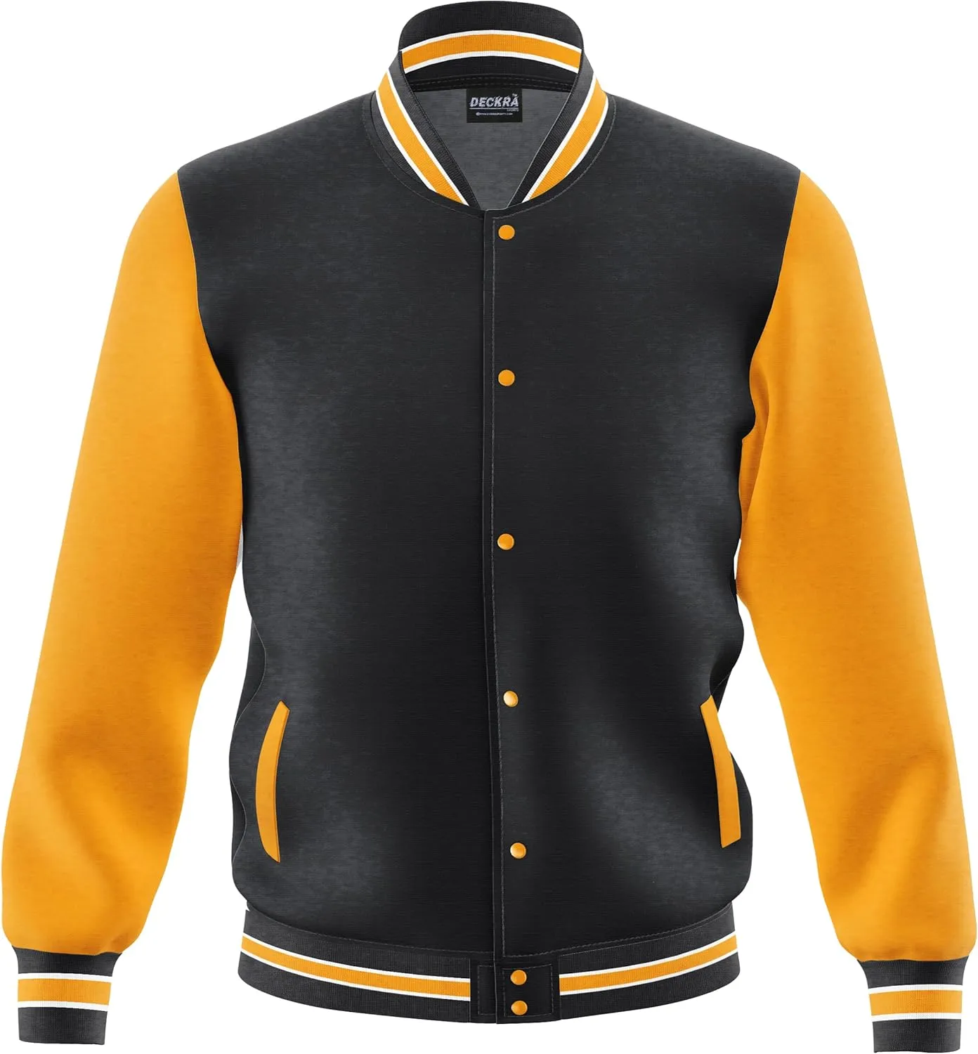 Men's Fashion Varsity Jacket Casual Regular Fit Letterman Baseball Bomber Jackets Fleece