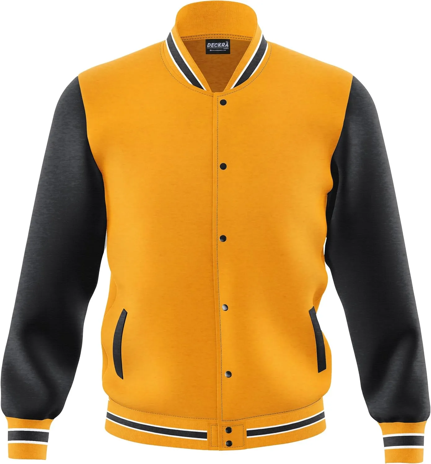 Men's Fashion Varsity Jacket Casual Regular Fit Letterman Baseball Bomber Jackets Fleece