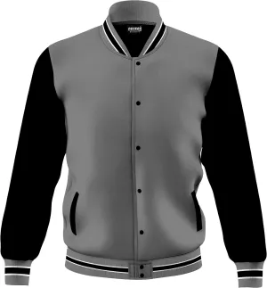 Men's Fashion Varsity Jacket Casual Regular Fit Letterman Baseball Bomber Jackets Fleece
