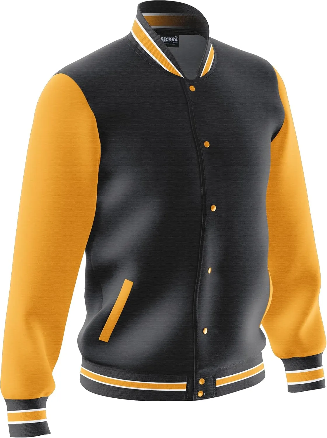 Men's Fashion Varsity Jacket Casual Regular Fit Letterman Baseball Bomber Jackets Fleece