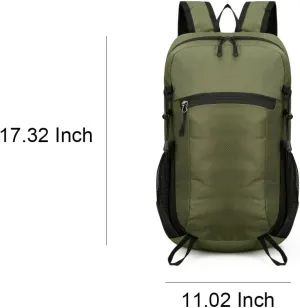 Men's Outdoor Travel Hiking Mountaineering Backpack with Laptop Compartment for Camping Sports and Adventure (Dark Green)