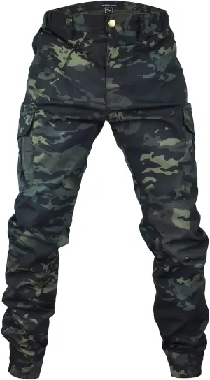 Men's Tactical Cargo Pants, Camouflage Outdoor Working Clothing with Pockets