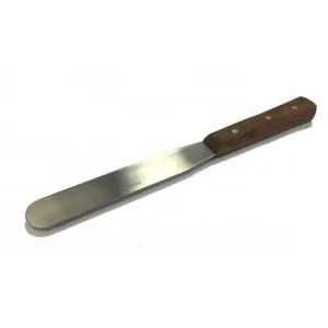 METAL SPATULA WITH WOODEN HANDLE