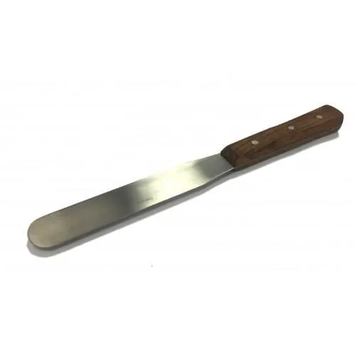 METAL SPATULA WITH WOODEN HANDLE