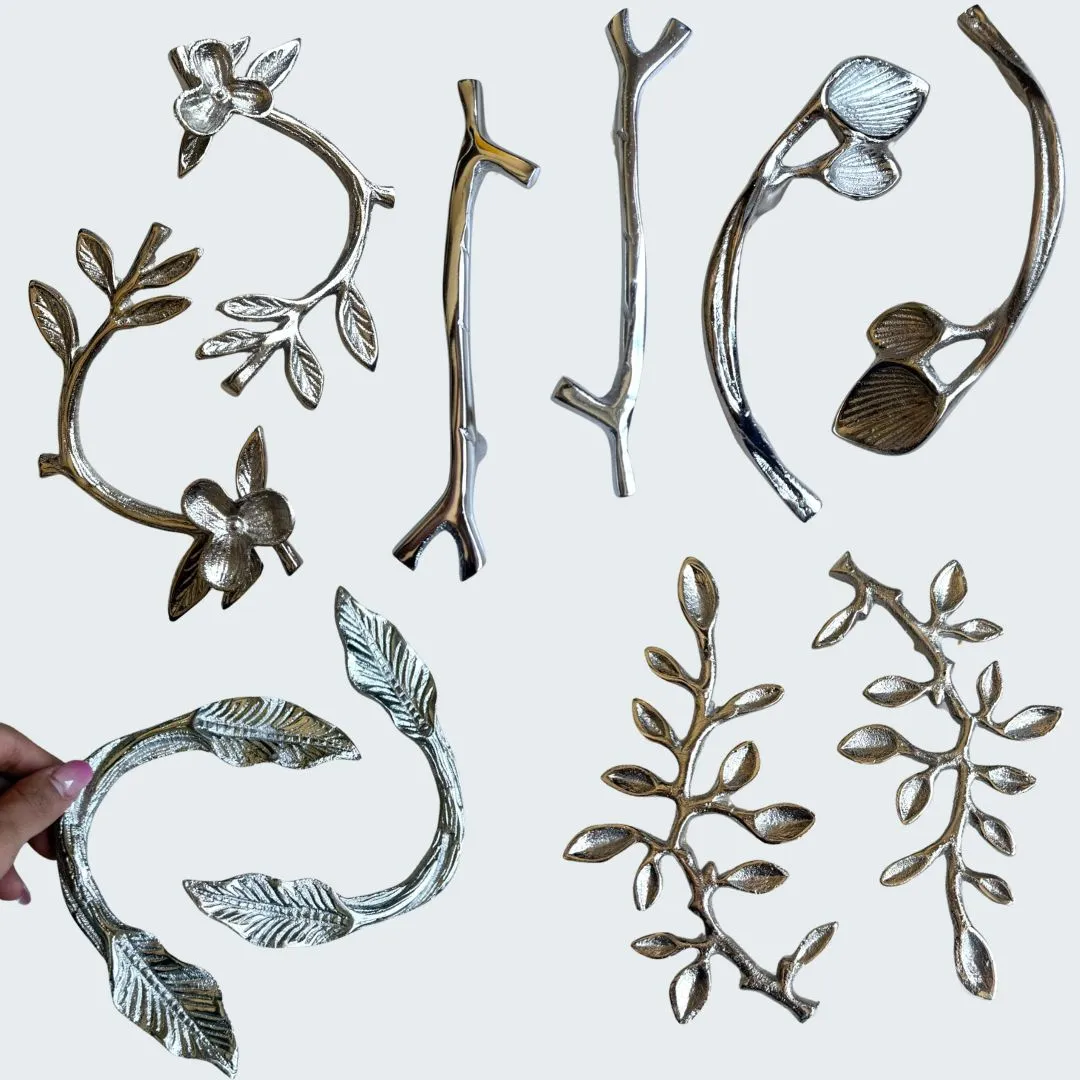 Metal tray handles Silver
