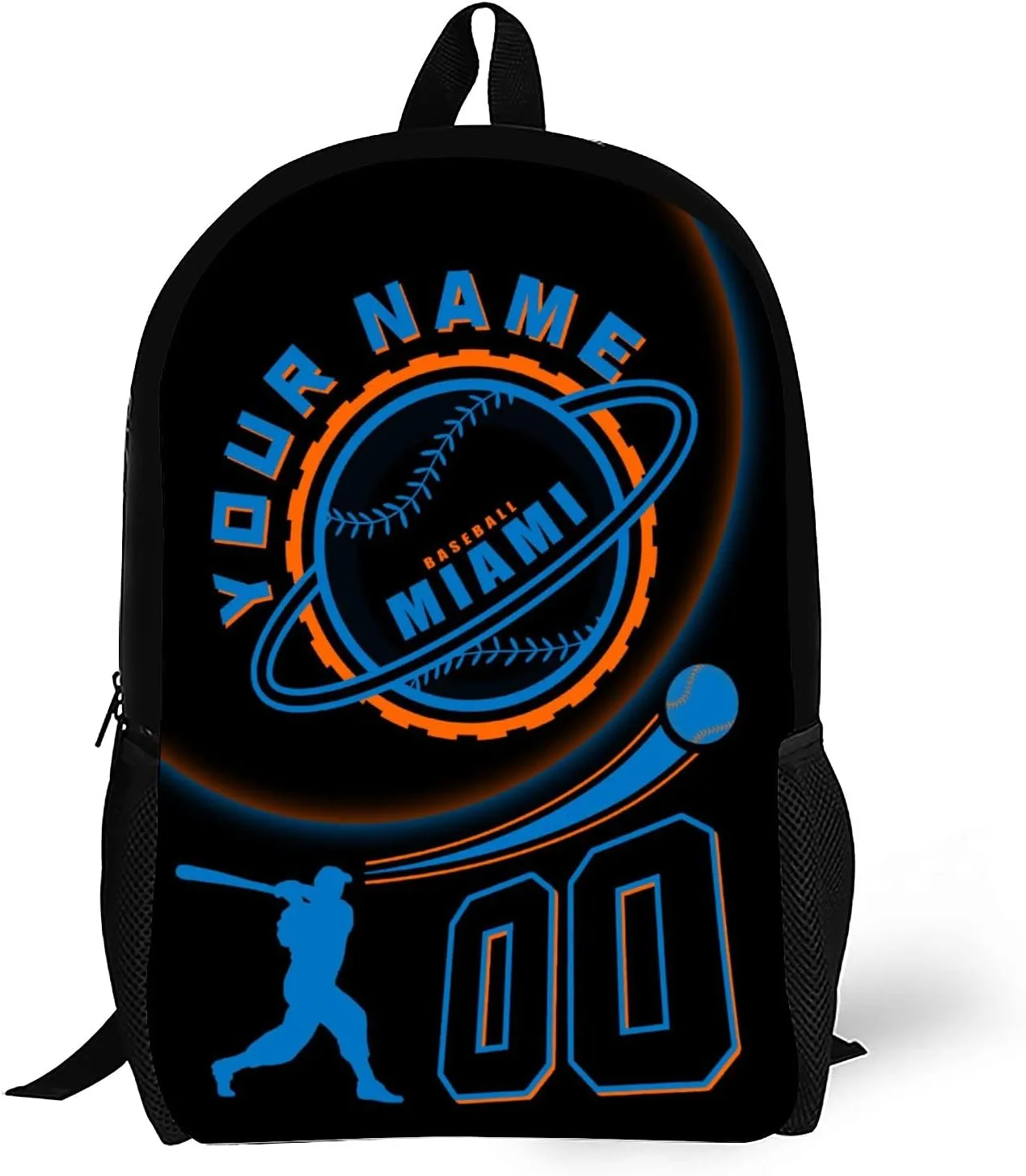 Miami Backpack Custom Laptop Bag Travel Bag Personalized Name Number Gifts for Men Women Boy
