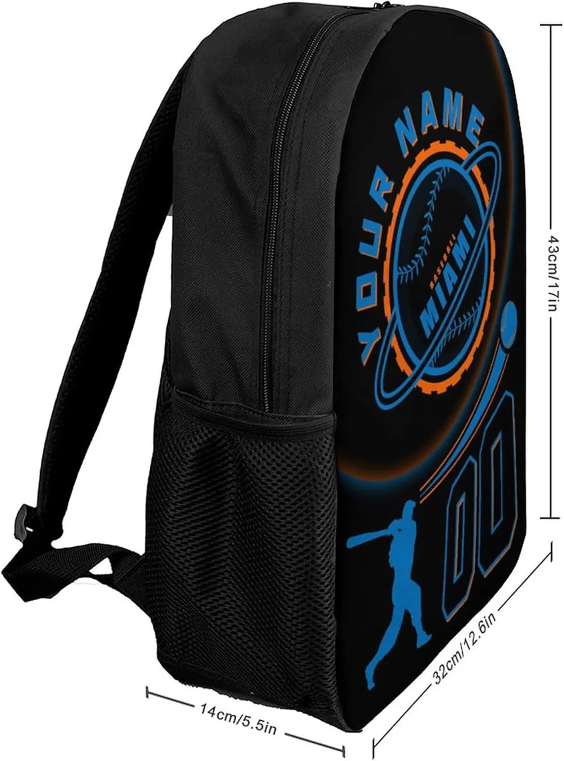 Miami Backpack Custom Laptop Bag Travel Bag Personalized Name Number Gifts for Men Women Boy