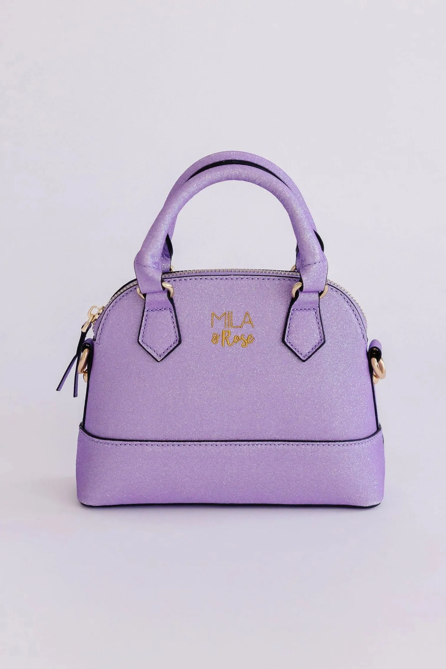 Mila & Rose Crossbody Purse- Lavender Glitter