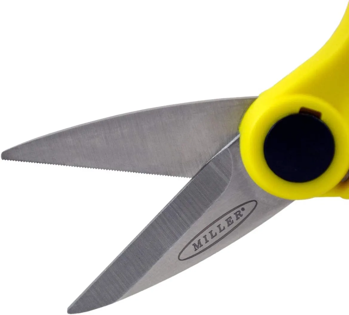 Miller KS-2 Fiber Optic Kevlar Scissors with Belt Loop Pouch, Easily Portable Utility Scissors for Working Electricians and Technicians, 6.0 Inches, 2.8 Ounces