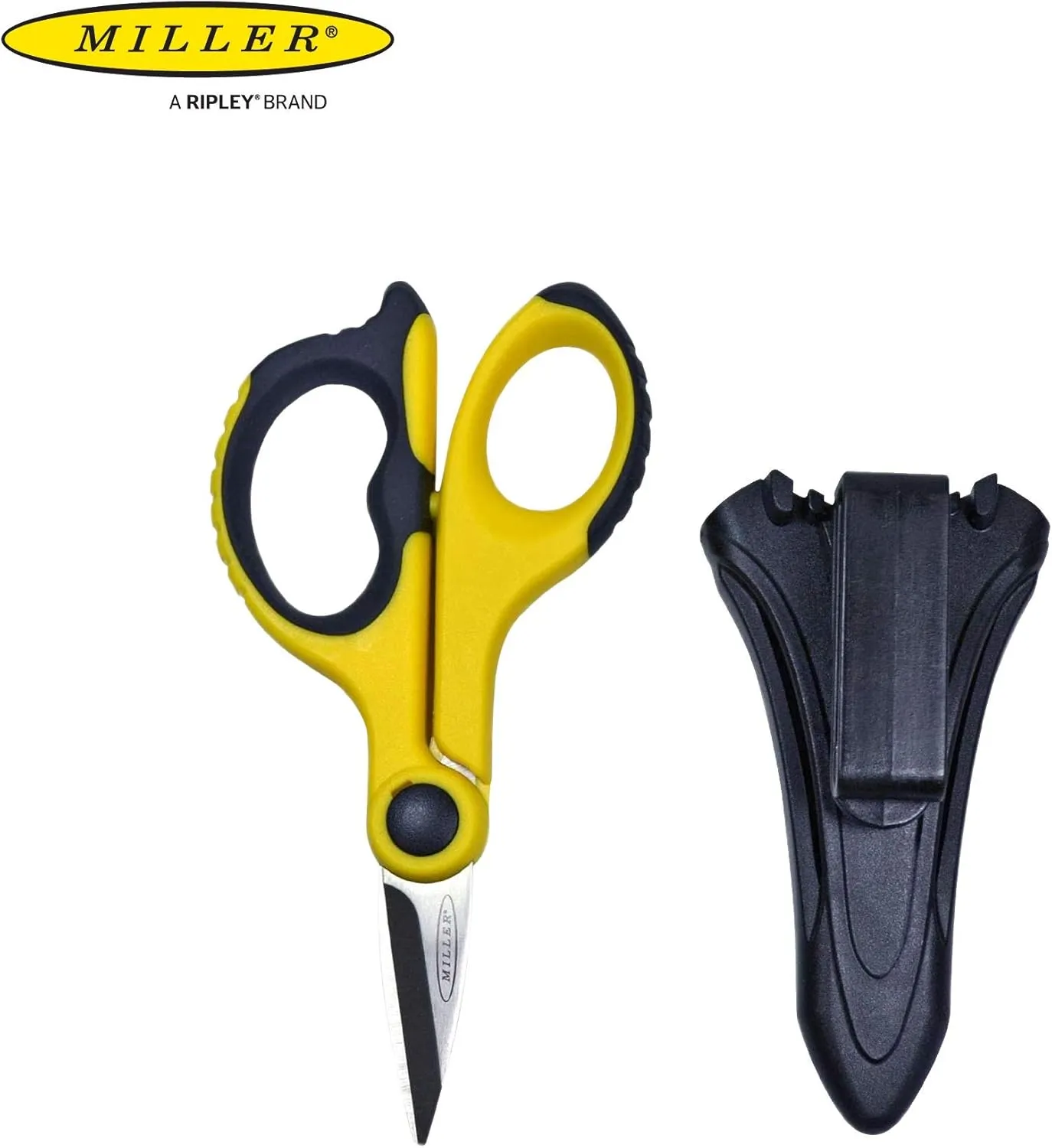 Miller KS-2 Fiber Optic Kevlar Scissors with Belt Loop Pouch, Easily Portable Utility Scissors for Working Electricians and Technicians, 6.0 Inches, 2.8 Ounces